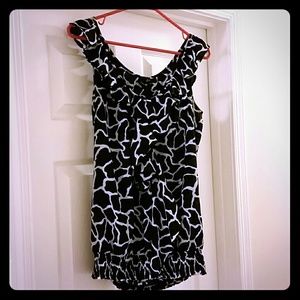 Milano Animal Print Sleeveless Flowy Top